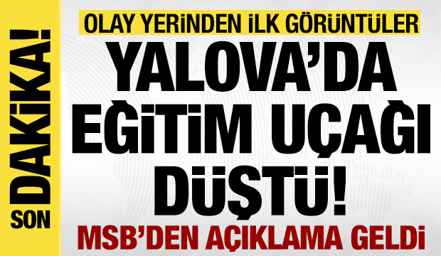 Son dakika: Yalova'da eğitim uçağı düştü!