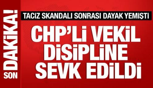 Tacizci CHP'li vekil Ahmet Baran Yazgan disipline sevk edildi