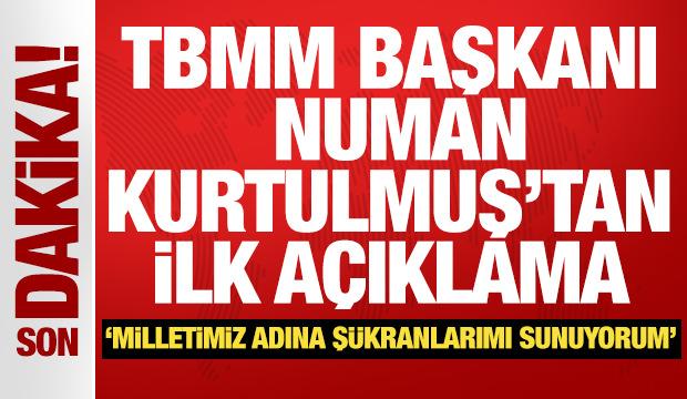 TBMM'de tarihi gün! Numan Kurtulmuş'tan ilk açıklama
