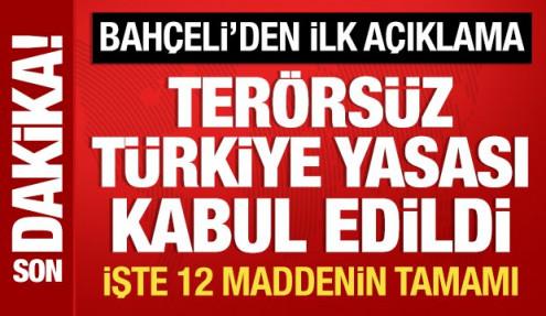 Son Dakika: Terörsüz Türkiye yasası Meclis'te kabul edildi: İşte 12 maddenin tamamı