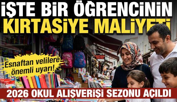 2026 okul alışverişi sezonu açıldı: Bir öğrencinin kırtasiye maliyeti belli oldu