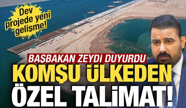 Başbakan Zeydi'den özel talimat! Dev projede yeni gelişme