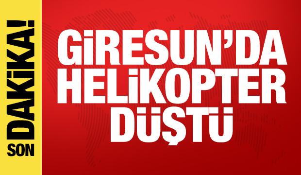 Son dakika haberi: Giresun'da helikopter düştü