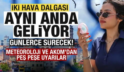 İstanbul'a 2 hava dalgası aynı anda geliyor! Günlerce sürecek! Meteoroloji ve AKOM uyardı