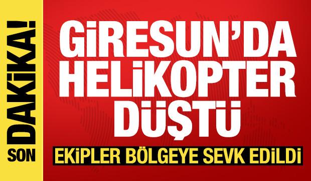 Son dakika haberi: Giresun'da helikopter düştü
