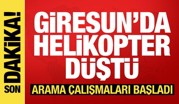 Son dakika haberi: Giresun'da helikopter düştü