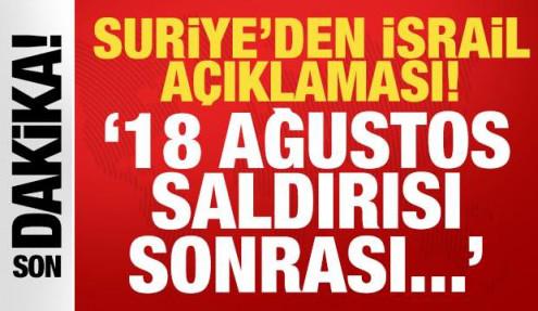 Suriye'den son dakika İsrail açıklaması: Temaslar kesildi!
