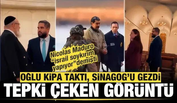 Tepki çeken görüntü... Maduro'nun oğlu kipa taktı, sinagogunu ziyaret etti