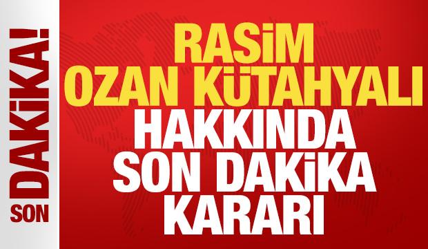 Yasa dışı bahisten tutuklanmıştı: Rasim Ozan Kütahyalı hakkında son dakika kararı