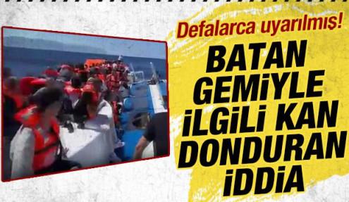 Batan gemi ile ilgili vahim iddia: Geri dön dedik, inatla dönmedi ve gemi patladı