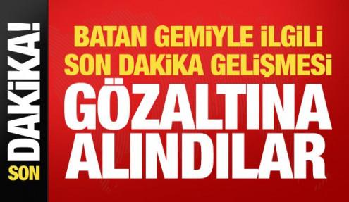 Girne'de batan geminin kaptanı ve 7 kişi gözaltına alındı