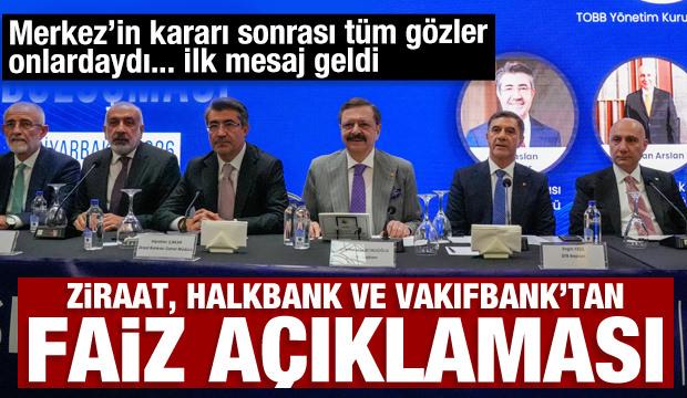 Halkbank, Ziraat ve VakıfBank genel müdürlerinden son dakika faiz açıklaması