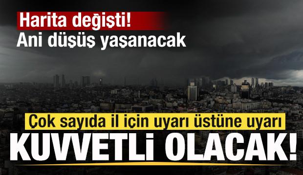 Harita değişti! Türkiye genelinde kuvvetli olacak! Termometrelerde ani düşüş!