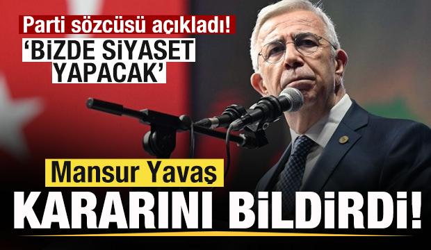 Ne yapacağı merak ediliyordu! Mansur Yavaş kararını bildirdi! 'Bizde siyaset yapacak'