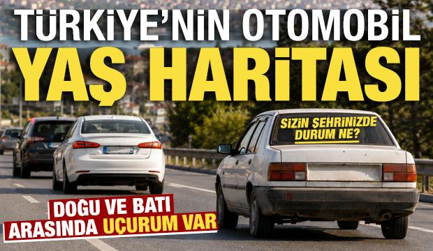 T&uuml;rkiye'nin otomobil yaş haritası: Doğu ve batı arasında u&ccedil;urum var