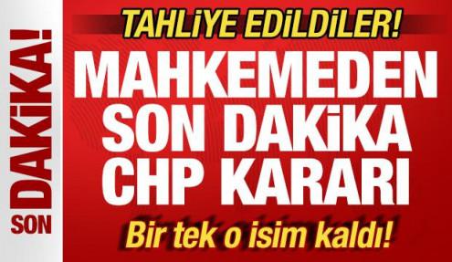 CHP Kurultay davasında son dakika kararı: Tahliye edildiler! Sadece o isim kaldı