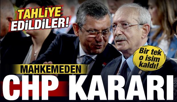 CHP Kurultay davasında son dakika kararı: Tahliye edildiler! Sadece o isim kaldı