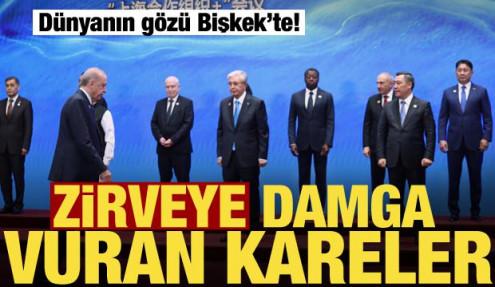 Cumhurbaşkanı Erdoğan, ŞİÖ Devlet Başkanları Zirvesi'nde aile fotoğrafı çekimine katıldı