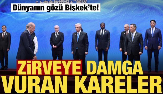 Cumhurbaşkanı Erdoğan, ŞİÖ Devlet Başkanları Zirvesi'nde aile fotoğrafı çekimine katıldı