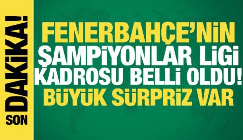 Fenerbahçe ve Galatasaray'ın Şampiyonlar Ligi kadrosu belli oldu!