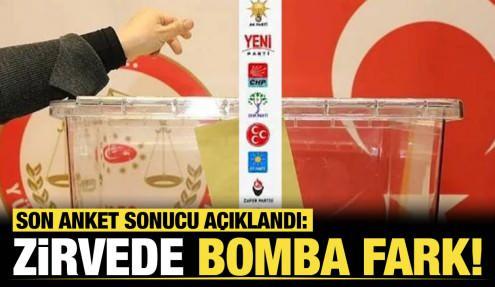 Son anket sonucu açıklandı: Zirvede bomba fark