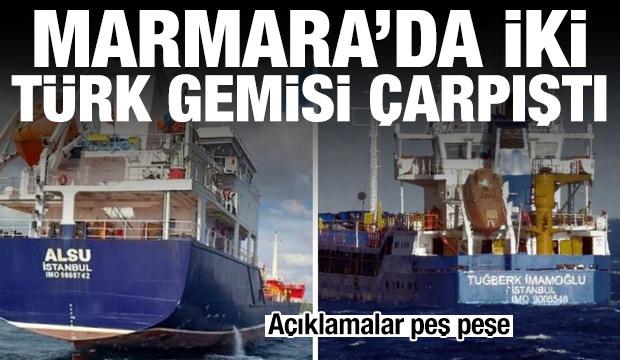 Silivri açıklarında iki Türk gemisi çarpıştı