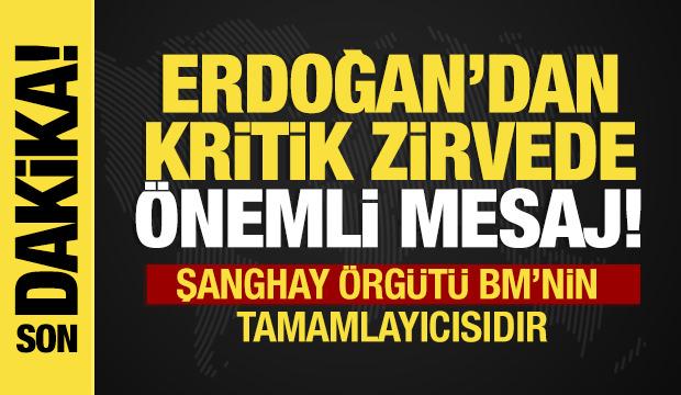Son dakika... Erdoğan’dan Bişkek’te kritik mesaj: Şanghay örgütü BM’nin tamamlayıcısıdır