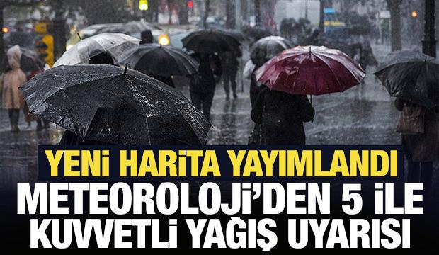 Son Dakika: Meteoroloji’den 5 ile kuvvetli yağış uyarısı