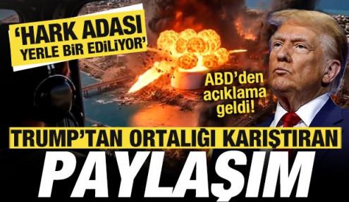 Trump'tan ortalığı karıştıran paylaşım: Hark Adası yerle bir ediliyor! ABD'den açıklama