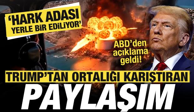 Trump'tan ortalığı karıştıran paylaşım: Hark Adası yerle bir ediliyor! ABD'den açıklama