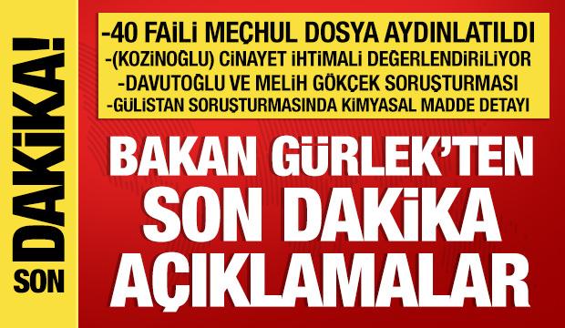 Bakan Gürlek'ten Kaşif Kozinoğlu soruşturmasıyla ilgili açıklama