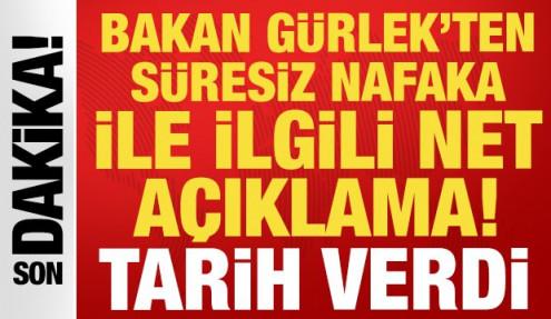 Bakan Gürlek'ten süresiz nafaka ile ilgili açıklama: Tarih verdi