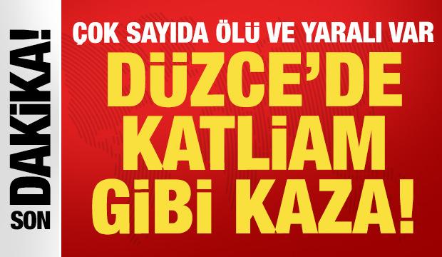 Düzce'de katliam gibi kaza: Çok sayıda ölü ve yaralı var!