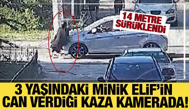 Eskişehir'de feryat y&uuml;kseldi: Minik Elif'in can verdiği kaza kamerada!