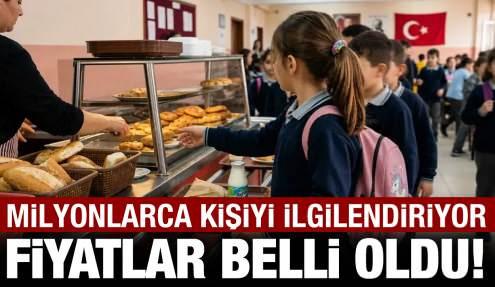 Fiyatlar belli oldu: Okul kantinlerinde son durum!