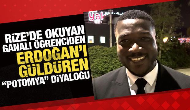 Ganalı &ouml;ğrencinin Erdoğan ile g&uuml;ld&uuml;ren Potomya diyaloğu