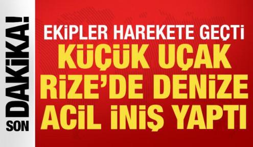 Gürcistan'dan kalkan küçük uçak Rize açıklarında denize acil iniş yaptı