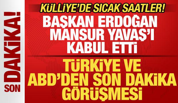 Külliye'de sıcak saatler: Erdoğan, Mansur Yavaş'ı kabul etti! Tom Barrack'la da görüştü