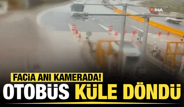 Kuzey Marmara Otoyolu'ndaki kaza anı kamerada