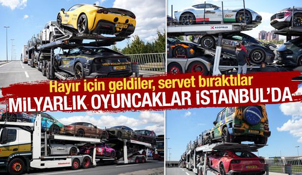 Milyon dolarlık s&uuml;per otomobillerin İstanbul'daki dev d&ouml;n&uuml;ş operasyonu