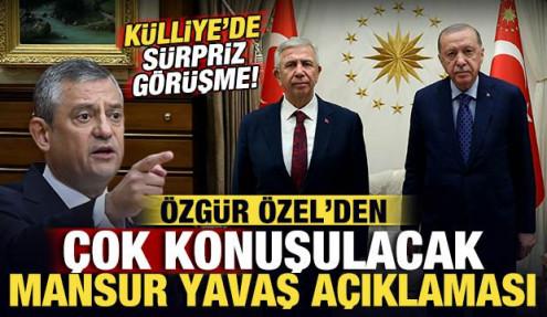 Özgür Özel'den son dakika Mansur Yavaş açıklaması