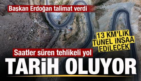 Saatler süren tehlikeli yol tarih oluyor! 13 kilometrelik tünel inşaa edilecek