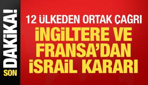 Son dakika... 11 AB ülkesi ve Kanada'dan İsrail çağrısı