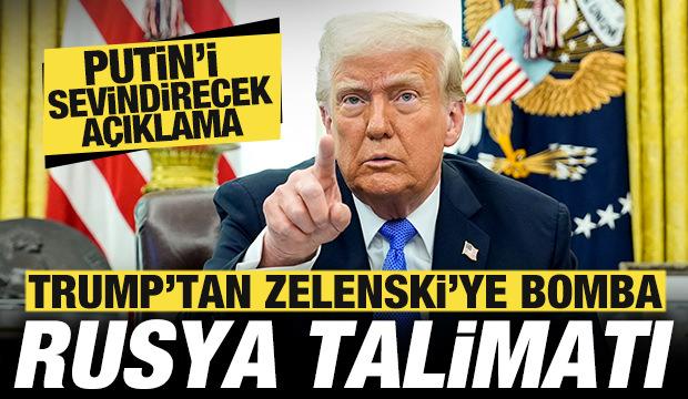 Trump'tan Zelenski'ye bomba Rusya talimatı! Putin'i sevindirecek açıklama