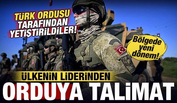 Türk ordusu tarafından eğitildiler! Ülkenin liderinden orduya talimat! Bölgede yeni dönem