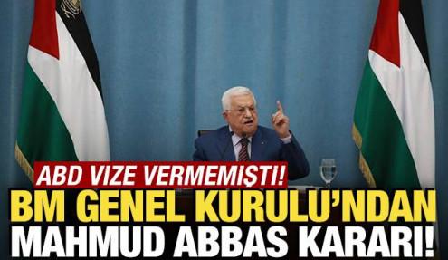 ABD Mahmud Abbas'a vize vermemişti: BM'den yeni karar geldi