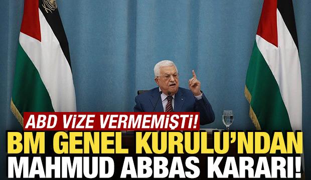 ABD Mahmud Abbas'a vize vermemişti: BM'den yeni karar geldi