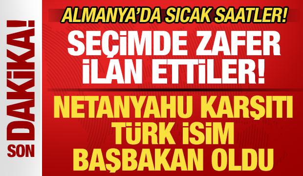Almanya'da sıcak saatler! Seçimde zafer ilan ettiler! Türk isim Başbakan oldu