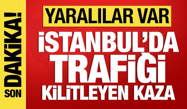 Avcılar'da D-100 Karayolu servis midibüsü kaza yaptı 