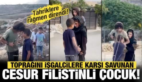Cesur Filistinli Siyonist işgalcilere tek başına direndi